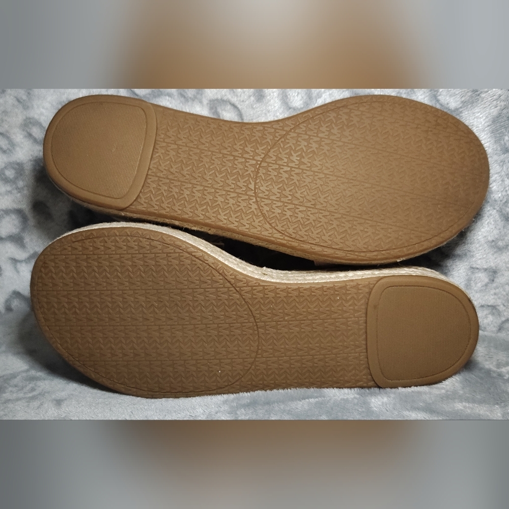 Michael Kors Powder Blush MK Logo Espadrille Platform Sandal Size 8 Womens NWOT - Picture 10 of 10